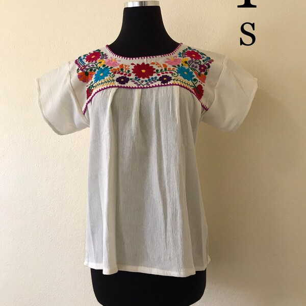 Mexican Embroidered Blouse - Etsy