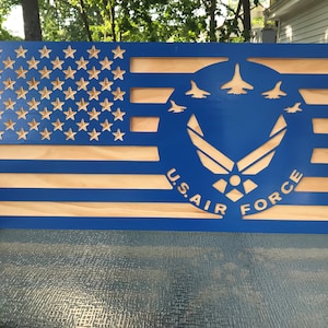 US Flag with Air Force Logo