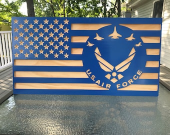 US Flag with Air Force Logo