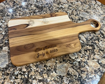 Custom Charcuterie Board: 18x12 Serving Tray with Handle