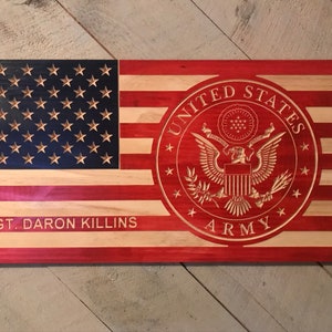 US Flag with Army Logo