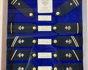 Military Academy Shoulder Board Display Case