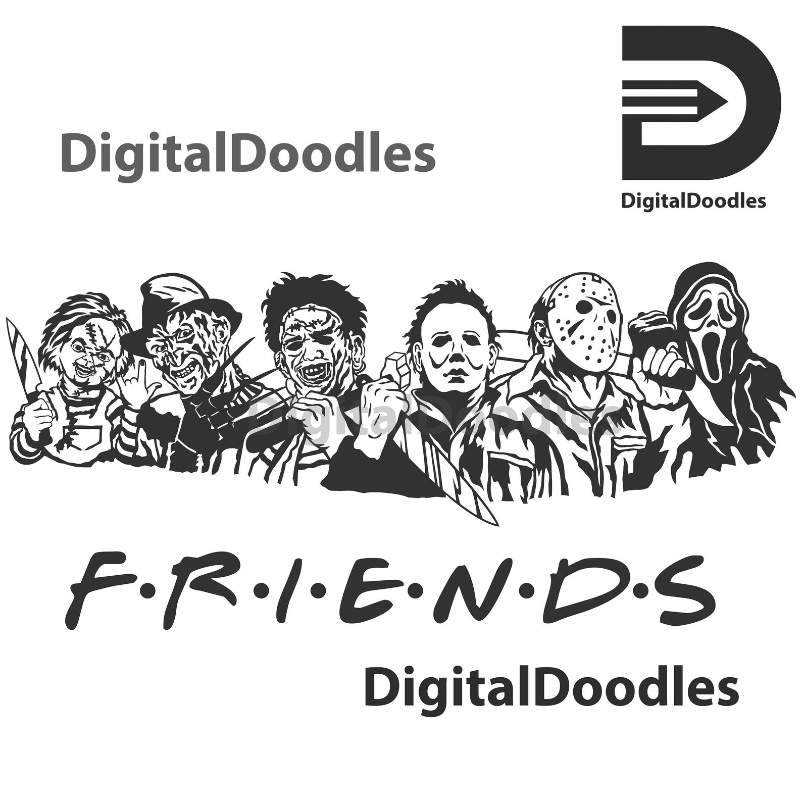 Download Horror Friends SVG Horror Halloween SVG Serial Killers SVG ...