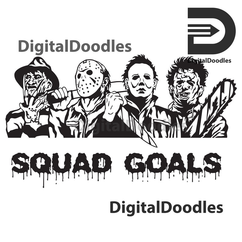 Download Horror Movies Squad Goals SVG Horror Halloween SVG Serial ...