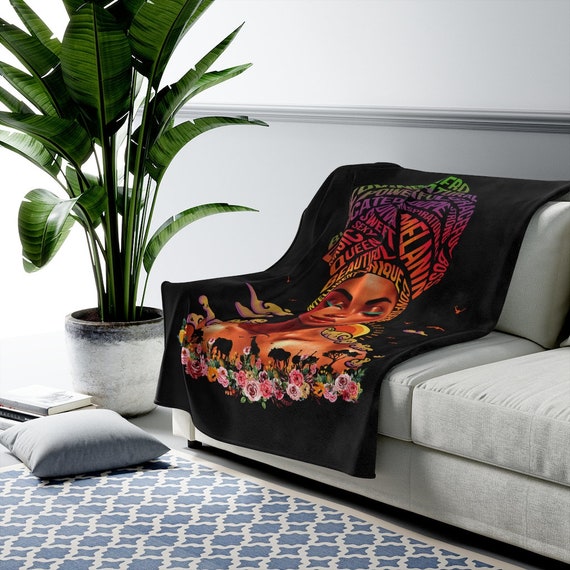 Melanin Queen Afrocentric Gift Idea Velveteen Plush Australia - Afrocentric Home Decor And Style Melanin Queen Afrocentric Gift Idea Velveteen Plush Australia - Afrocentric Home Decor And Style