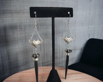 Coffin Nail Earrings, Gothic Earrings, Gothic Jewelry, Vampire Jewelry, Vampire Earrings, Chandelier Earrings, Vampire Slayer