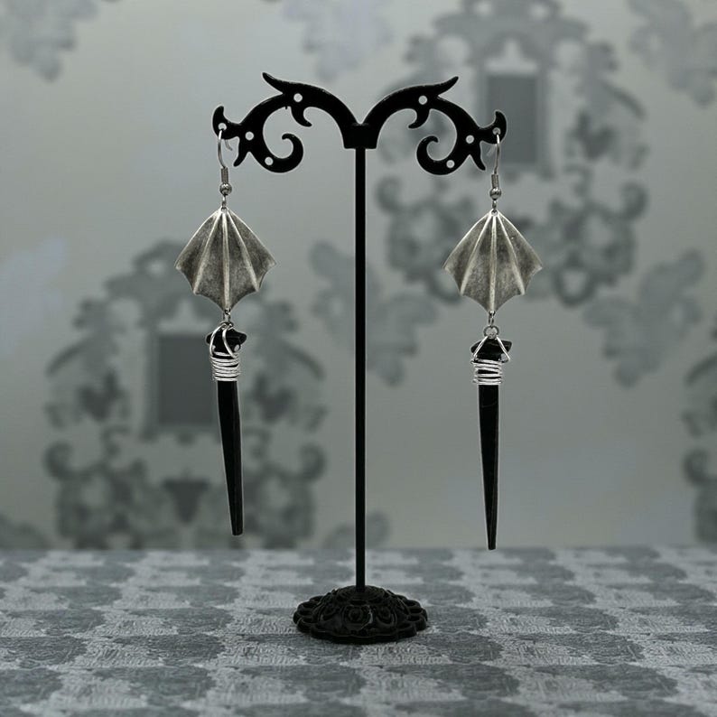 Coffin Nail Dangle Earrings: Gothic Vampire Jewelry image 20