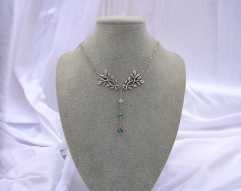 Collar de cuentas de vidrio verde ombré: joyería inspirada en la naturaleza