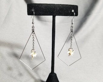 Snake Vertebrae Dangle Earrings, Natural Bone Jewelry
