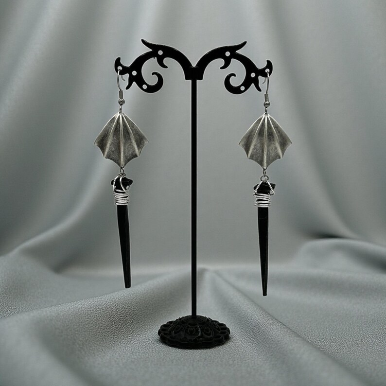 Coffin Nail Dangle Earrings: Gothic Vampire Jewelry image 11