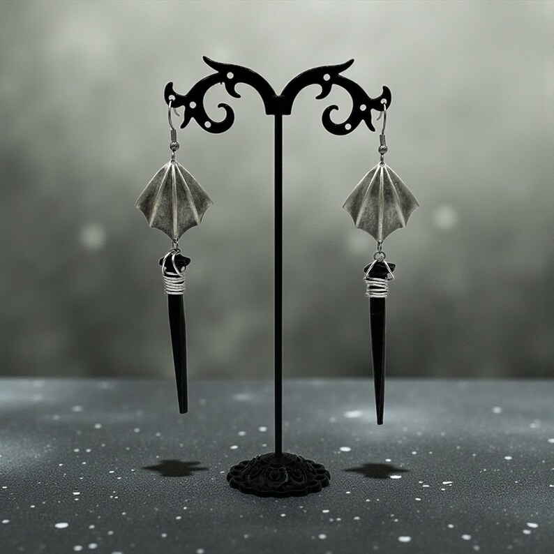 Coffin Nail Dangle Earrings: Gothic Vampire Jewelry image 19