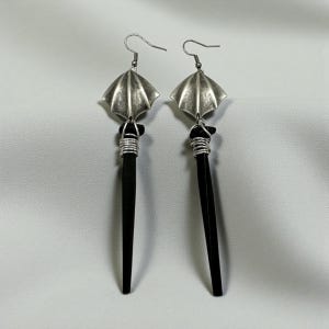 Coffin Nail Dangle Earrings: Gothic Vampire Jewelry image 5