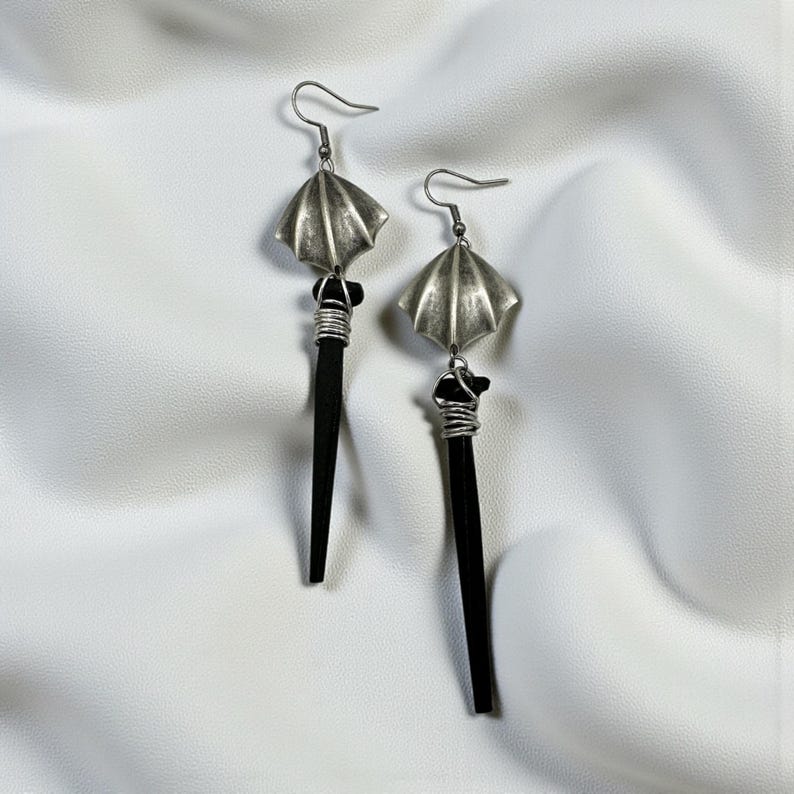 Coffin Nail Dangle Earrings: Gothic Vampire Jewelry image 17