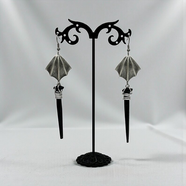 Coffin Nail Dangle Earrings: Gothic Vampire Jewelry image 8