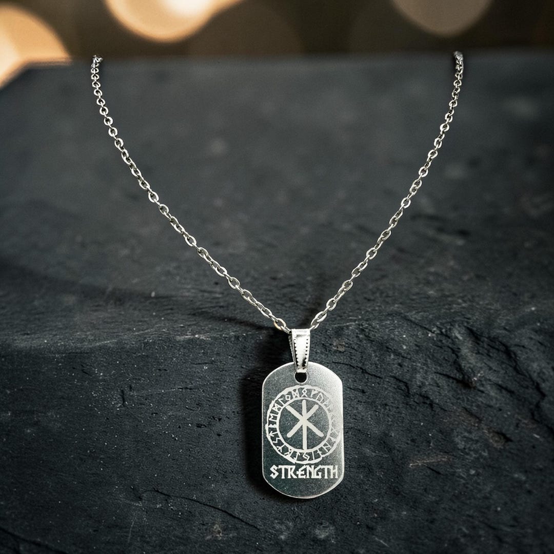 Chains Inscriped With Runes Viking Rune Necklace, Protection Runes - Etsy