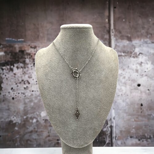 Collier trou de serrure en Y, chaîne en acier inoxydable, longueur réglable