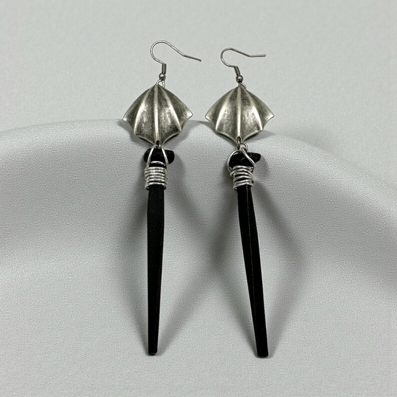 Coffin Nail Dangle Earrings: Gothic Vampire Jewelry image 10