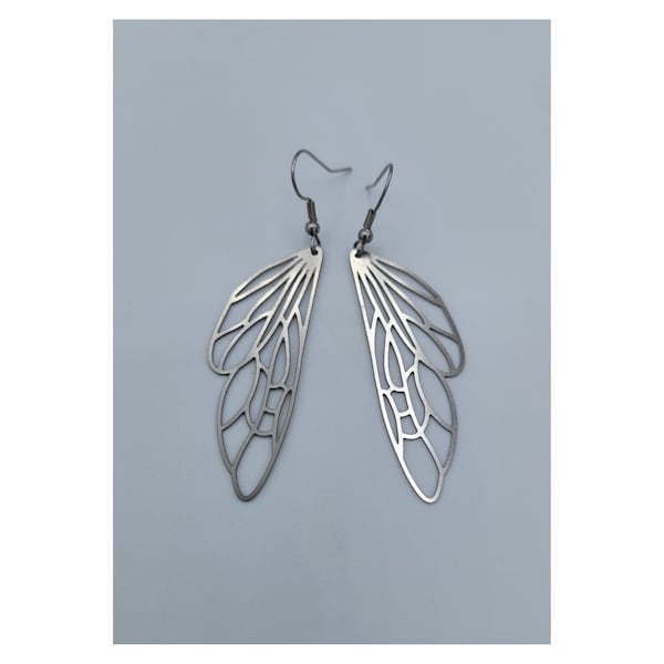Fairy Wing Earrings, Fantasy Jewelry, Fantasy Jewelry, Cosplay Jewelry, Faerie, Stainless Steel, Butterfly Wings, Dragonfly Wings