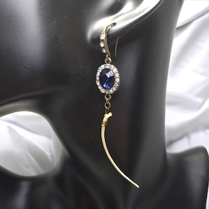 Real Bone Earrings, Gothic Wedding Jewelry, Victorian Necklace, Bone Jewelry, Snake Bone, Oddity Jewelry, Macabre Earrings, Real Bone