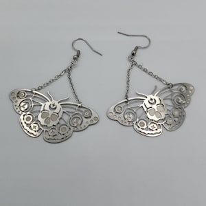 Deaths Head Moth, Gothic Jewelry, Gothic Earrings, Moth Earrings, Moth Jewelry, Witchy Earrings