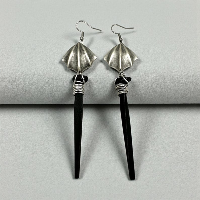 Coffin Nail Dangle Earrings: Gothic Vampire Jewelry image 14
