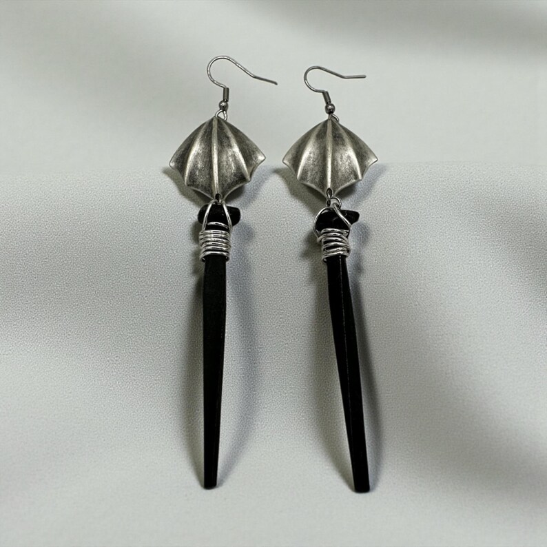 Coffin Nail Dangle Earrings: Gothic Vampire Jewelry image 12