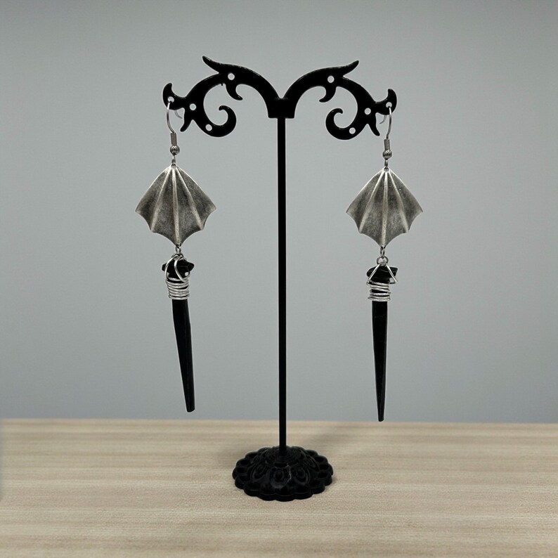 Coffin Nail Dangle Earrings: Gothic Vampire Jewelry image 9