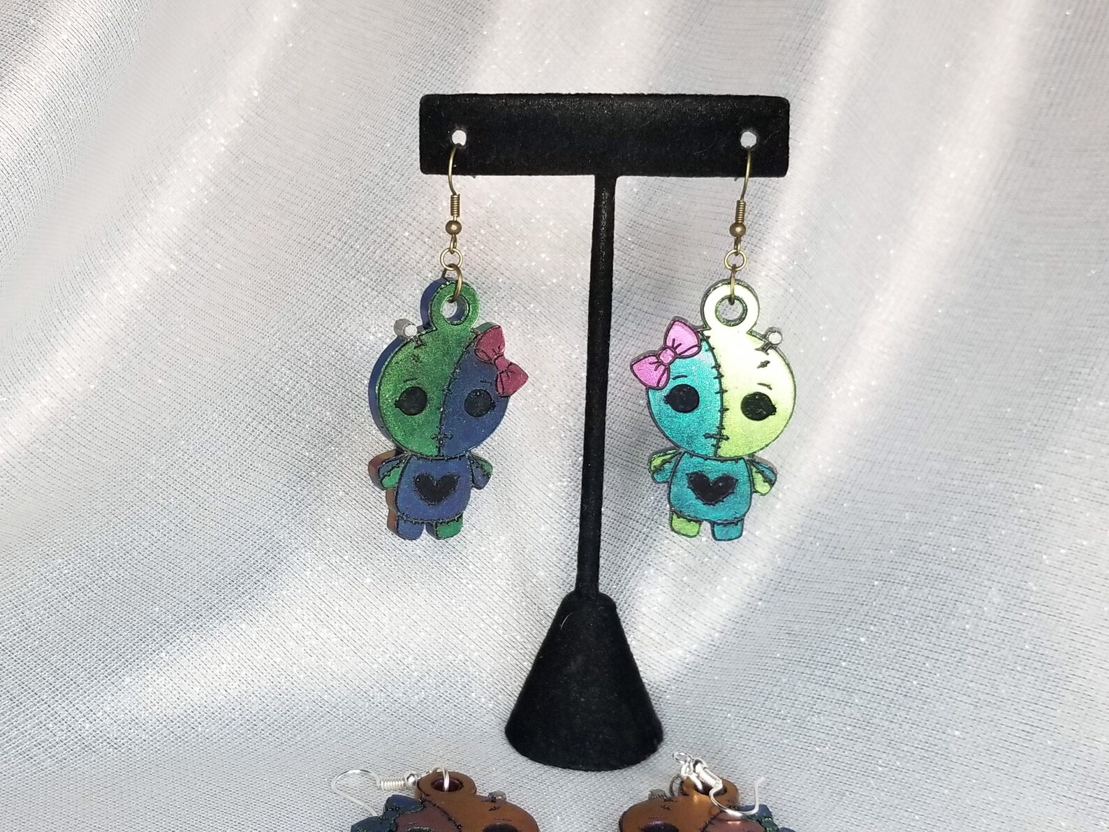 Voodoo Doll Earrings Voodoo Doll Jewelry Gothic Earrings Etsy