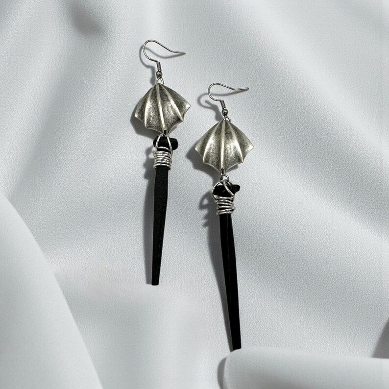 Coffin Nail Dangle Earrings: Gothic Vampire Jewelry image 15