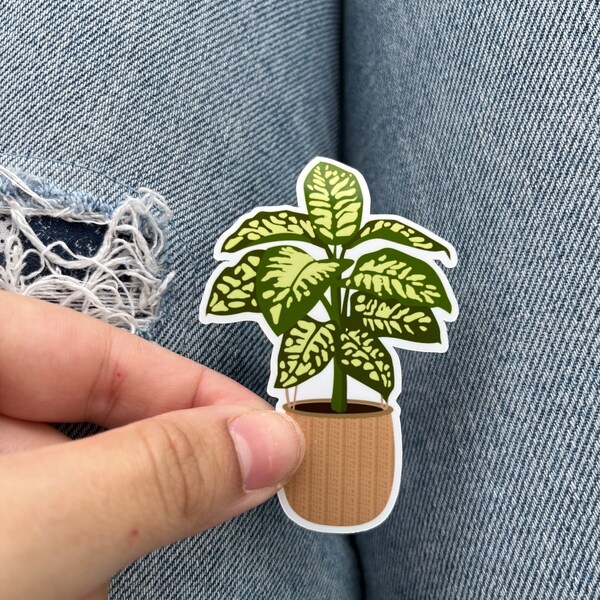 Potted dieffenbachia sticker