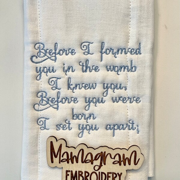 Verse Burp Cloth Etsy