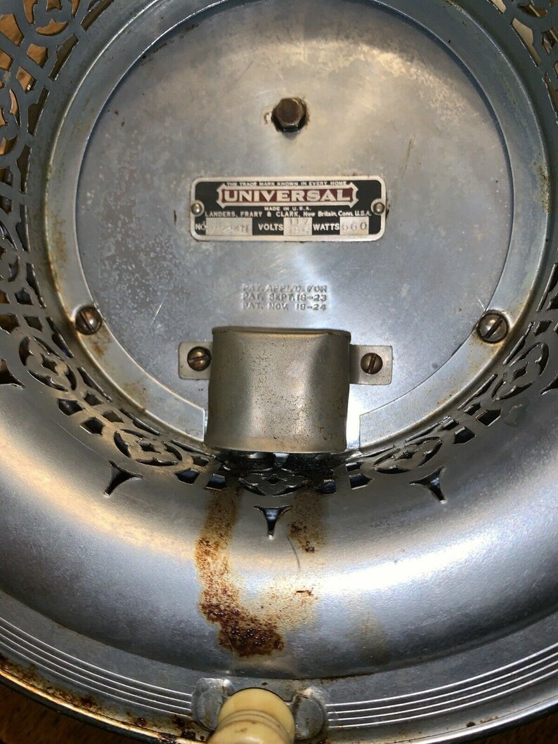 1920s universal waffle iron landers frary & clark chrome Etsy