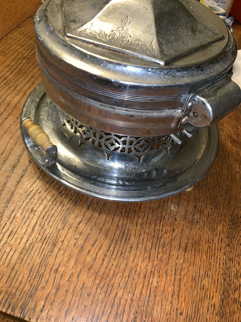 1920s universal waffle iron landers frary & clark chrome Etsy