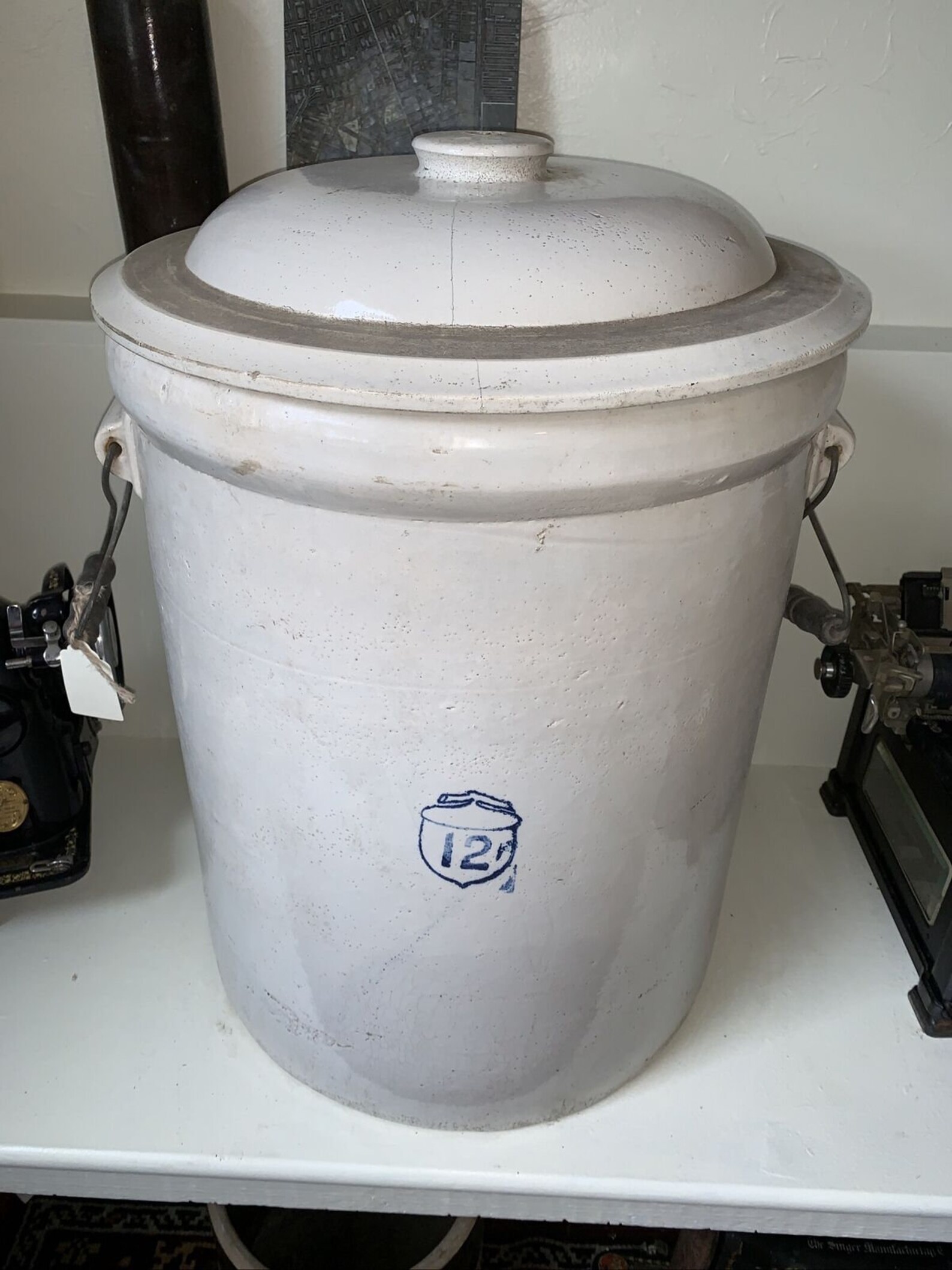 Xl antique stoneware crock 12 gallons cabbage sauerkraut with Etsy