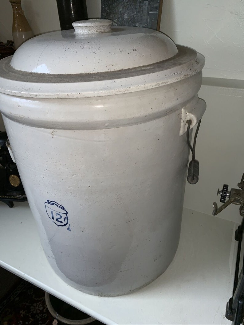 Xl antique stoneware crock 12 gallons cabbage sauerkraut with Etsy