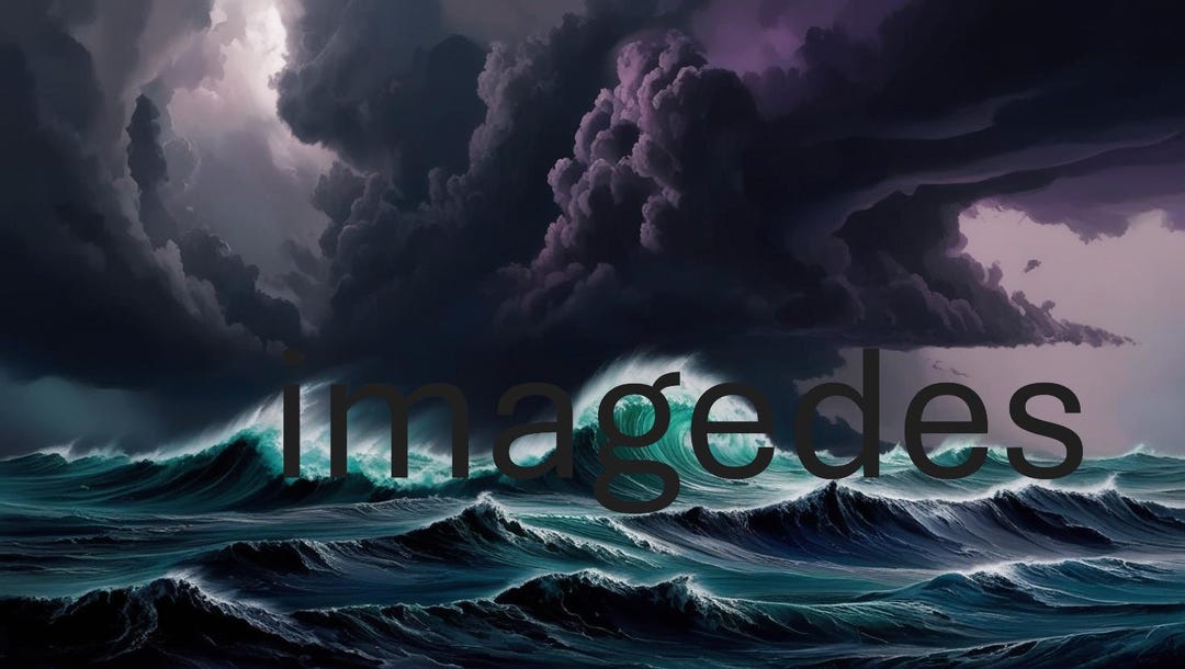 Abstract Storm Over Water – Digital Download - Etsy
