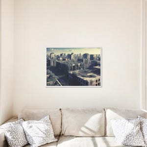 Abandoned Overgrown Cityscape - Post-Apocalyptic Urban Decay Digital Art Print - High Resolution Instant Download