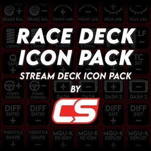 Race Deck – Sim Racing Stream Deck Icon Pack