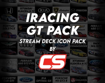 iRacing GT Folder Icon Pack - Sim Racing Stream Deck Icon Pack