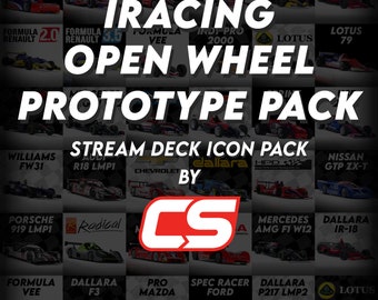 iRacing Open Wheel/Prototype Folder Icon Pack - Sim Racing Stream Deck Icon Pack