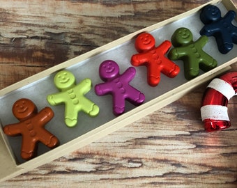 Christmas Gingerbread Men Crayons, Stocking Fillers, Christmas Eve Boxes, Christmas Gift Ideas, Kids Stocking Fillers,