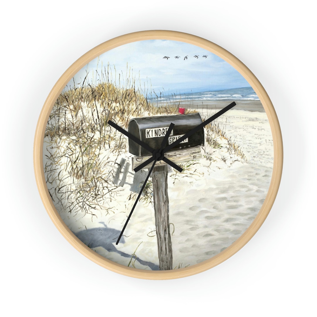 Mailbox Clock Kindred Spirit Mailbox Sunset Beach Wall Clock - Etsy