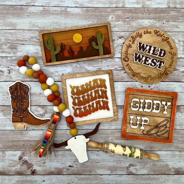 Amarillo Cowboy Collection - Western Tiered Tray