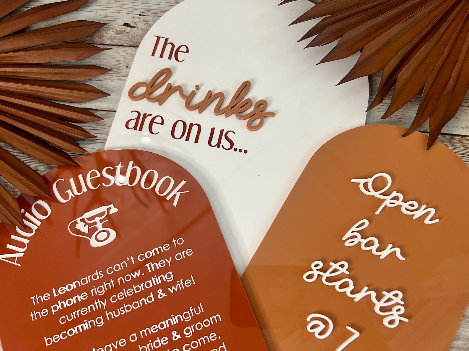 Audio Guest Book Sign Acrylic Wedding Signage Custom Etsy