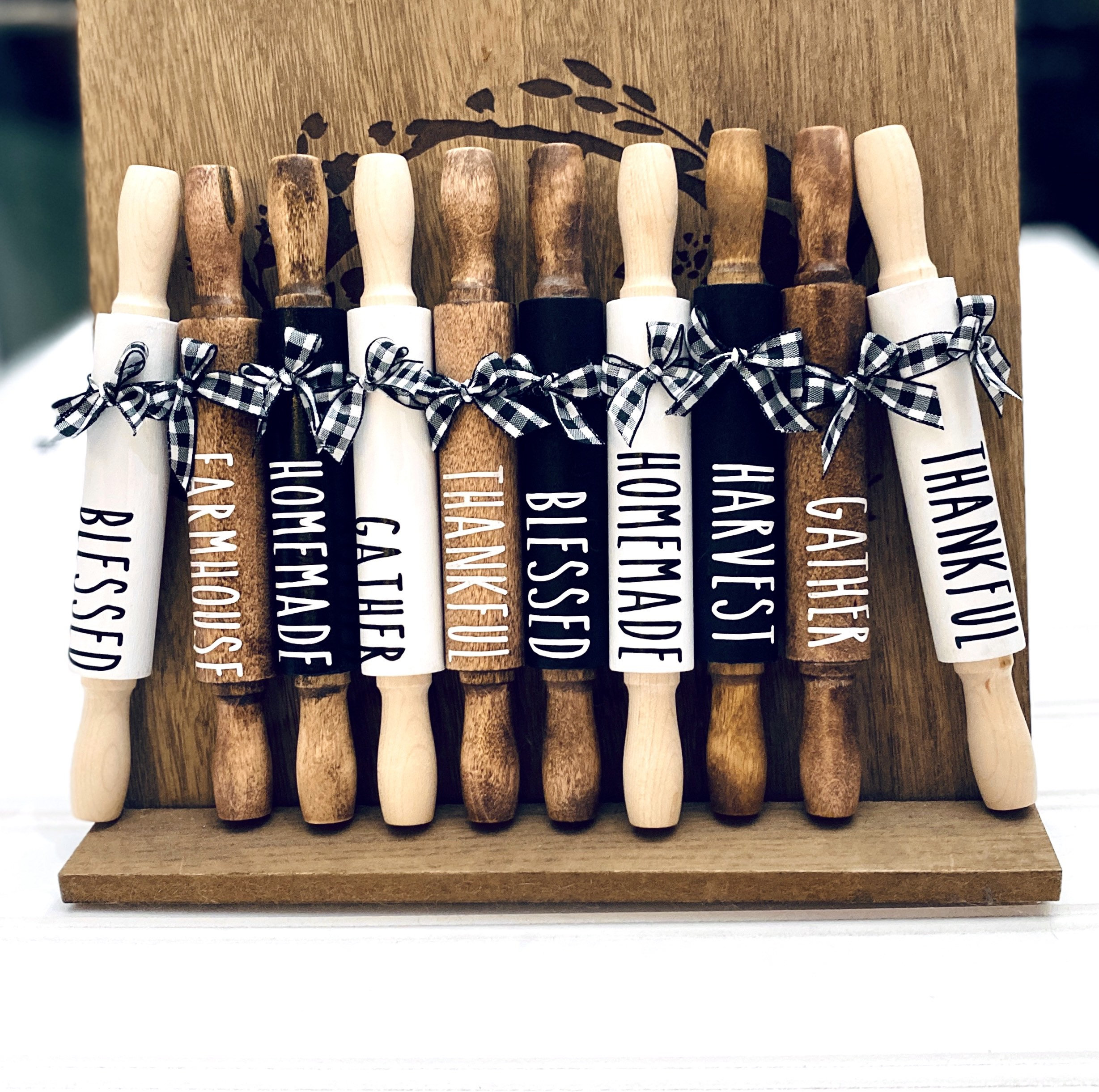 Mini Rolling Pin Tiered Tray Decor Etsy