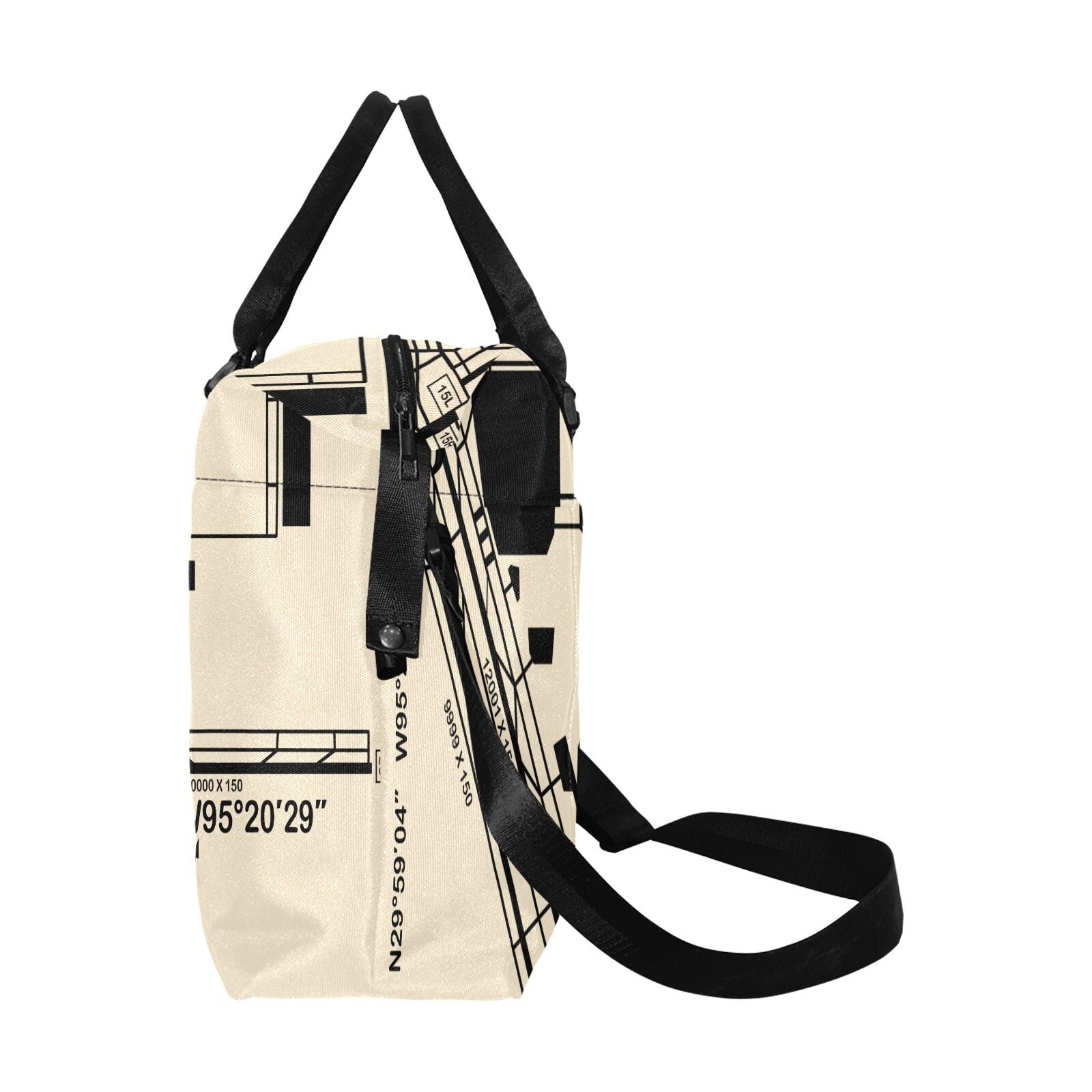 Houston iah airport code map bag for aviation flight crew and etsy