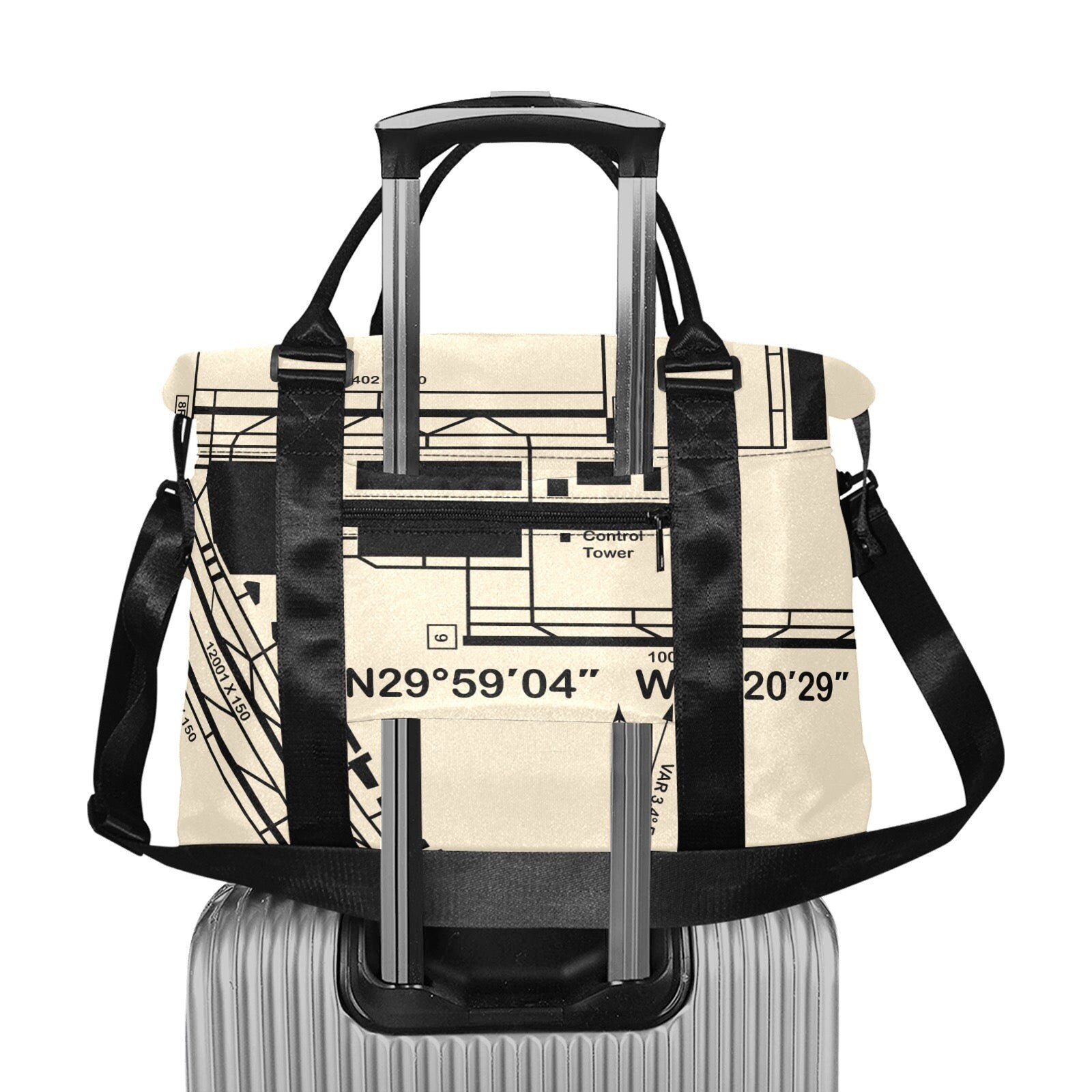 Houston iah airport code map bag for aviation flight crew and travelers