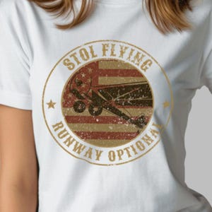 STOL (Short Take Off Landing) Vintage Tee for Backcountry Pilots Unisex