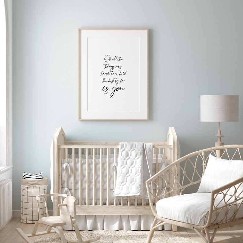 Nursery Quote Wall Hanging Digital Download Parent Child Etsy
