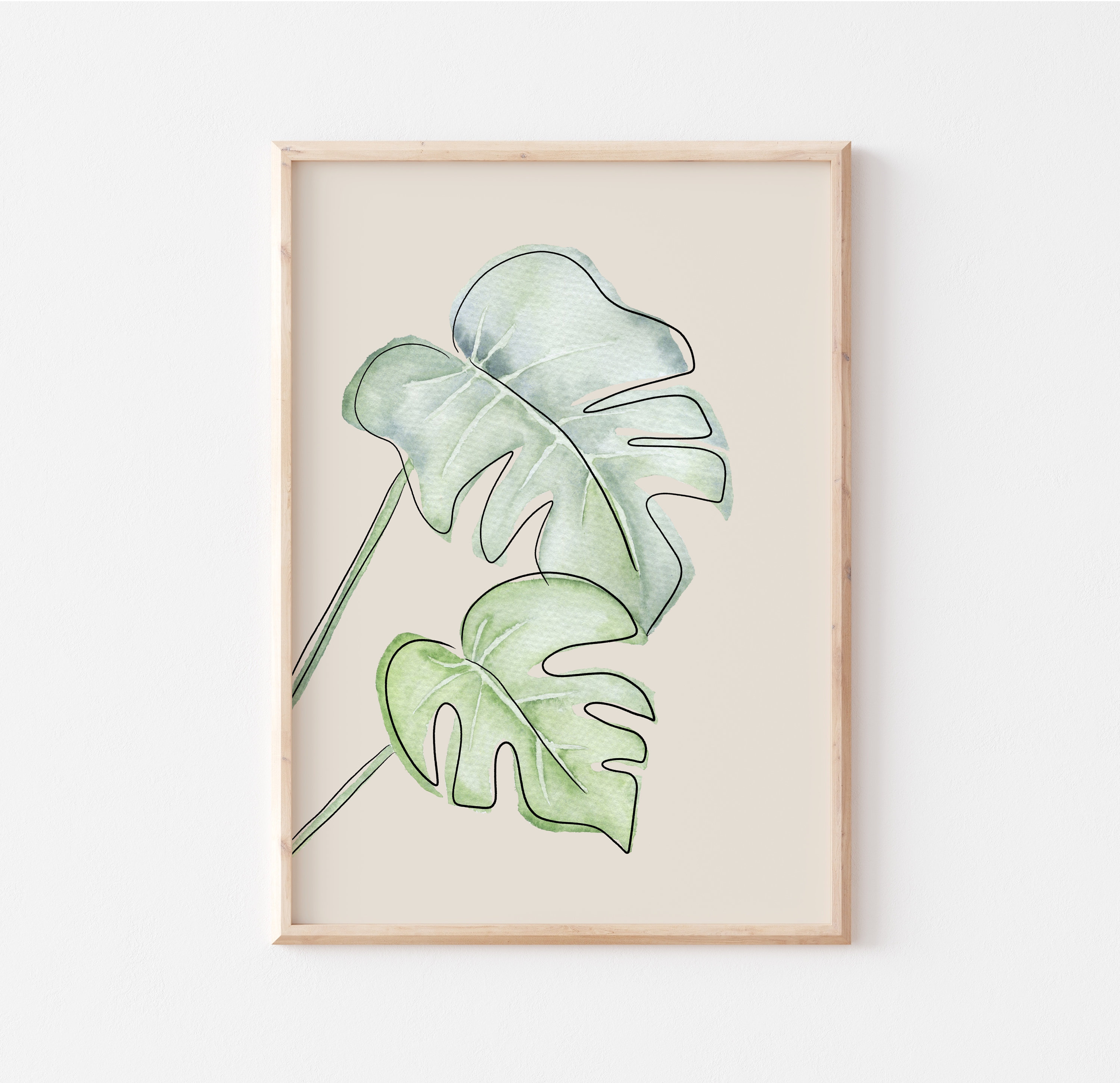 Monstera Leaf Watercolour Painting Digital Download | Etsy